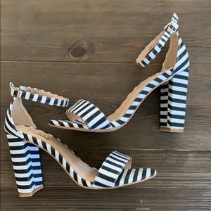 Stripped Chunky Heel - Like New